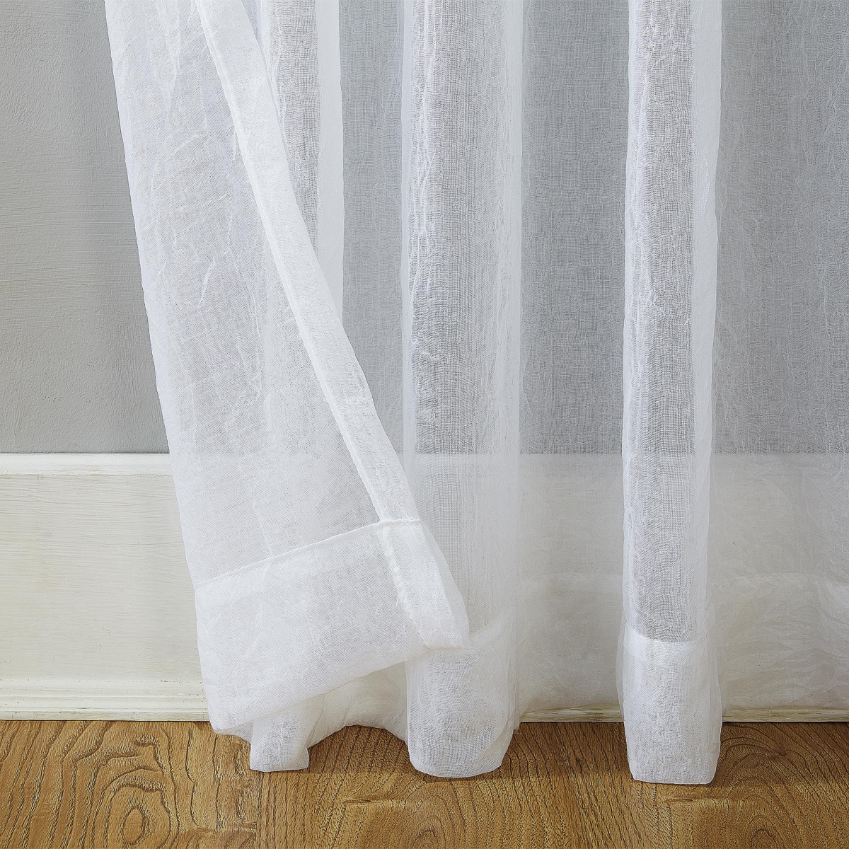 No. 918 Silvia Crushed Texture Semi-Sheer Rod Pocket Curtain Panel