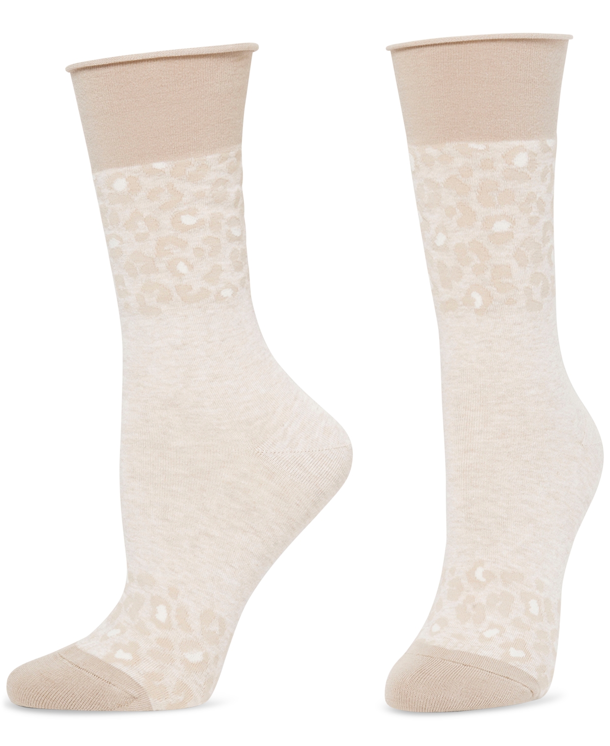 Hue Women's Roll Top Socks 3-pk. In Border Leo