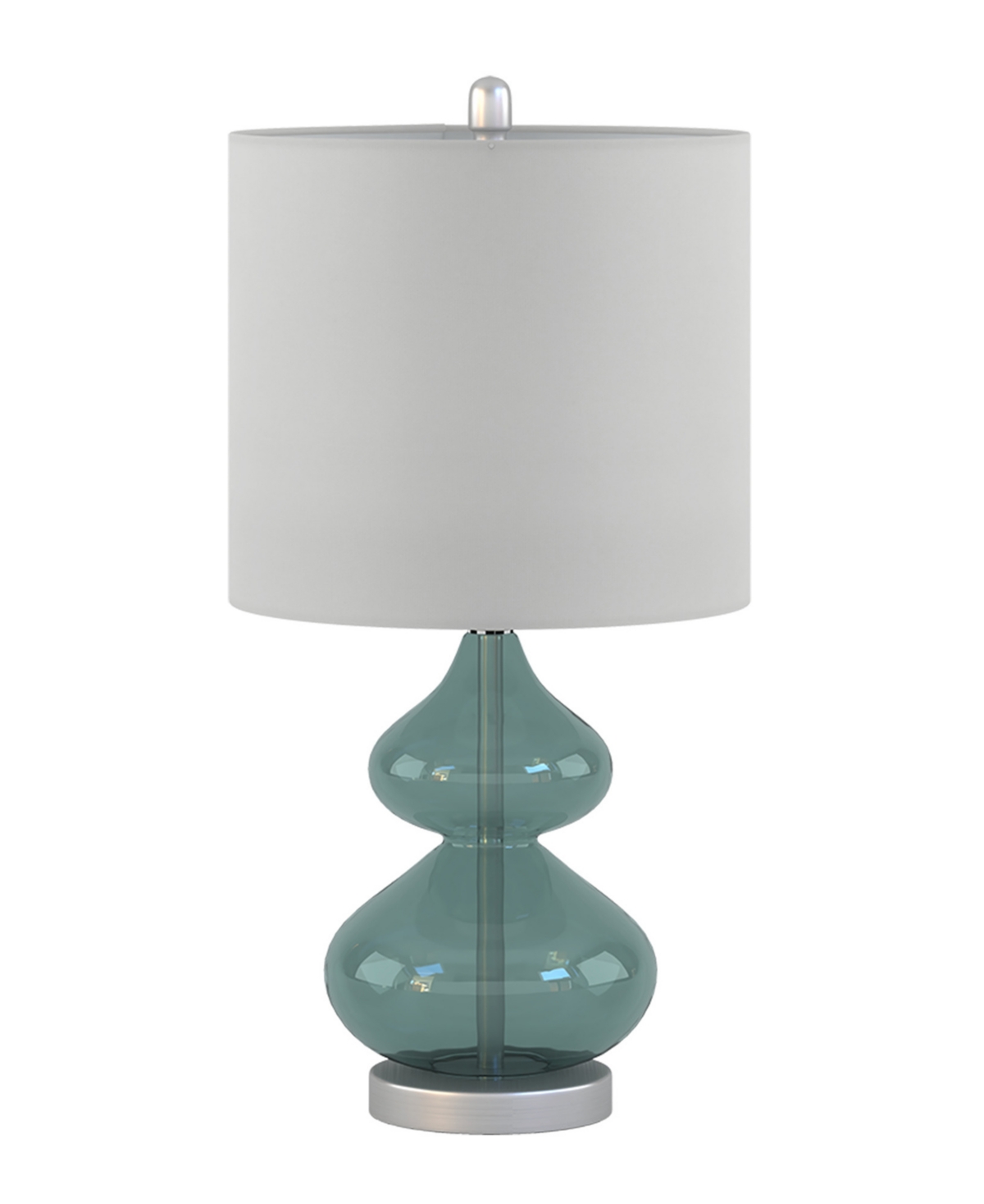 510 Design Ellipse Curved Glass Table Lamp, Set Of 2 In Blue