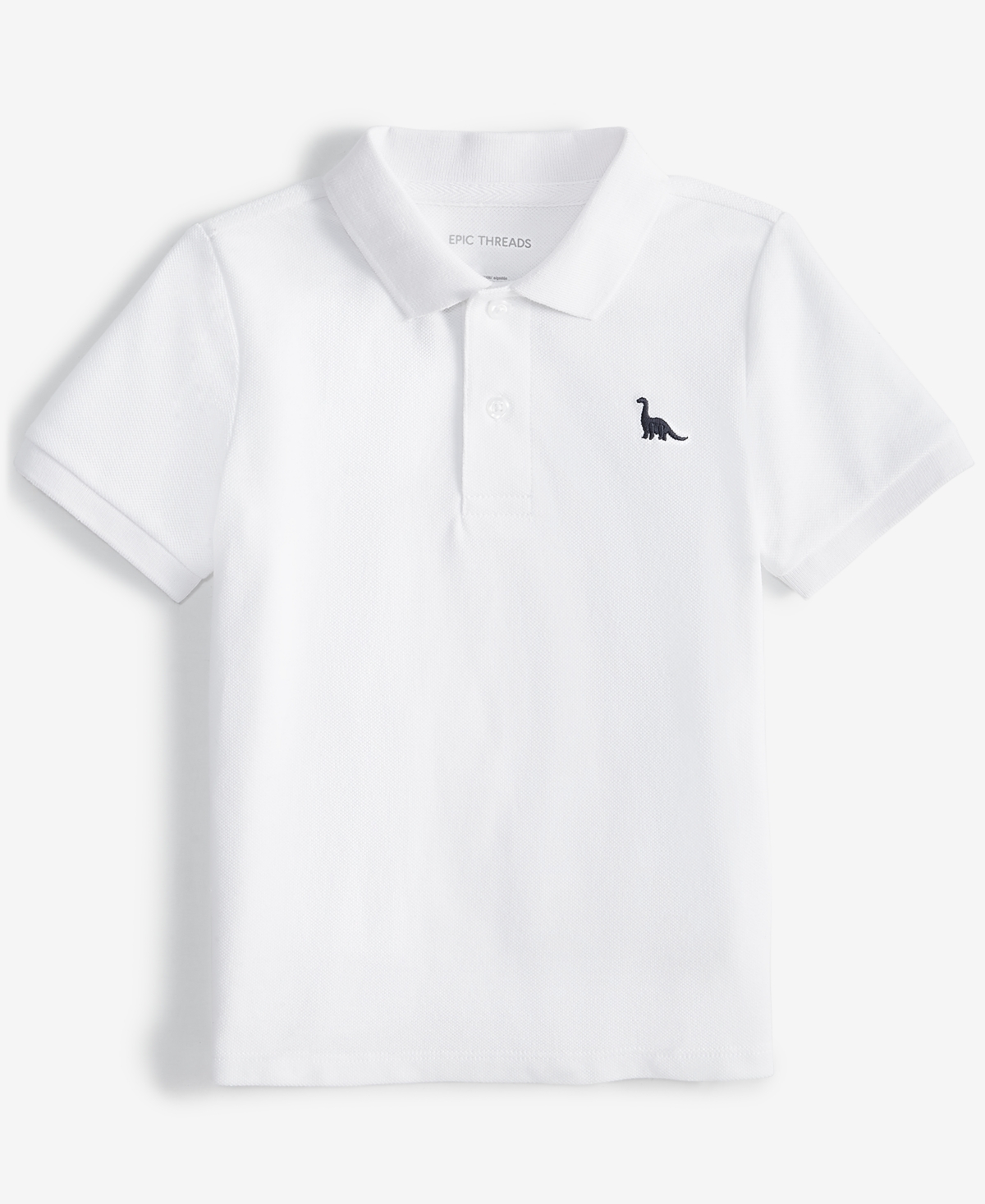 MACY'S EPIC THREADS TODDLER BOYS SOLID DINO POLO SHIRT, EXCLUSIVELY AT MACY'S 