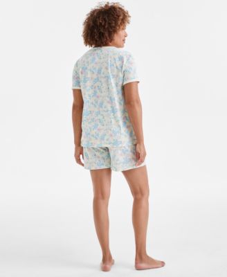 Women's Floral Short-Sleeve Pajama Set, Exclusively at Macy's