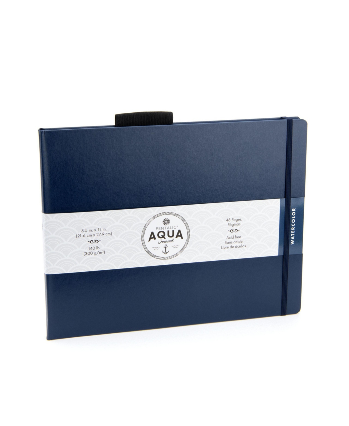 Pentalic- 8.5" x 11" Watercolor Aqua Journal, 48 Sheets - Blue