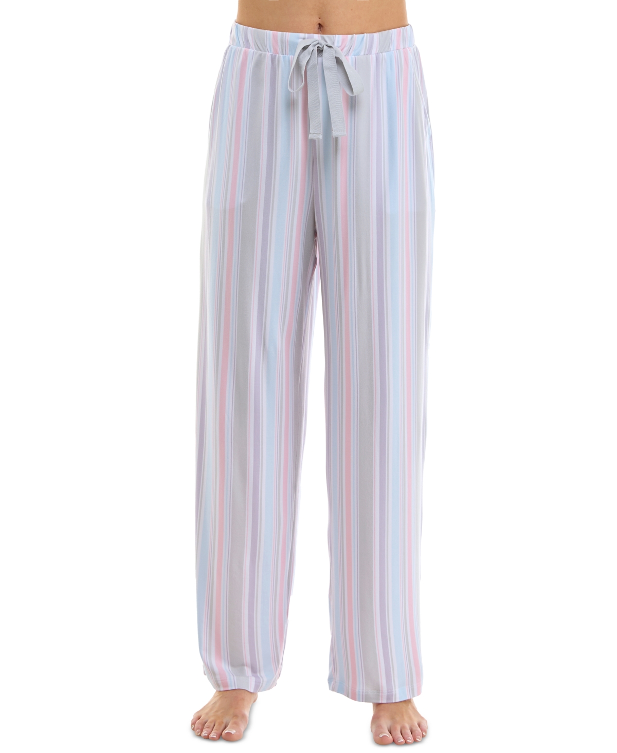 Roudelain Women's Printed Drawstring Pajama Pants In Laurie Vertical Stripe