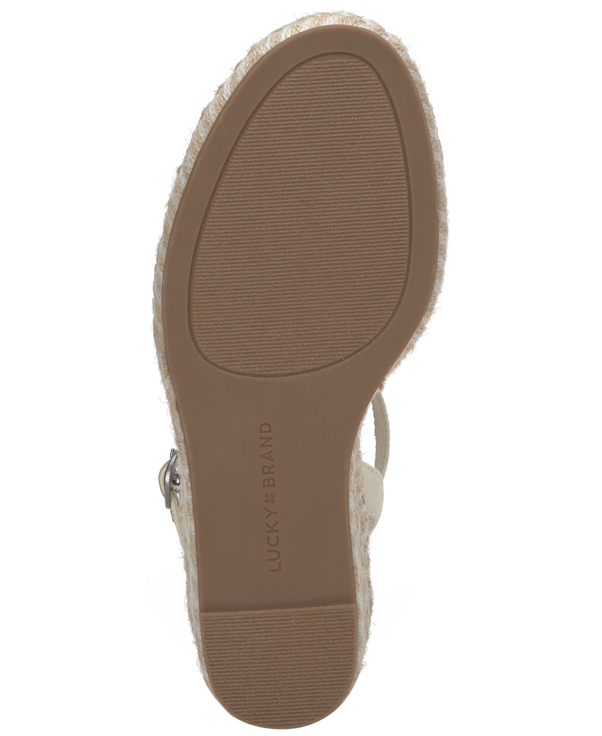 Lucky Brand Candyr Platform Wedge Sandal In Vanilla Light Canvas