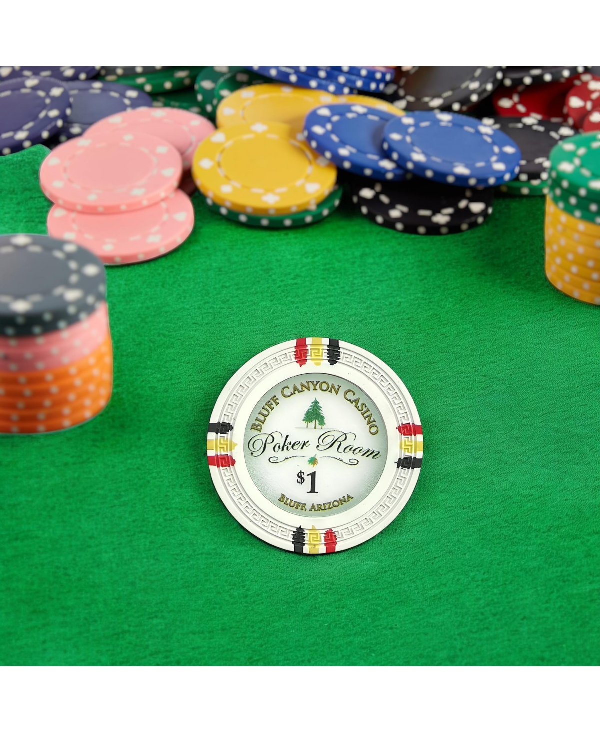 Slickblue Bluff Canyon Poker Chips (25-Pack) - High-Quality Casino-Style Chips - Black