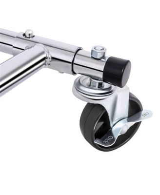 Heavy Duty Chrome Plated Garment Rack with Clothes Hanging Bar on Wheels Durable and Mobile