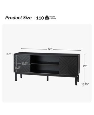 Edita Modern TV Stand for TVs up to 65" with Adjustable Shelves