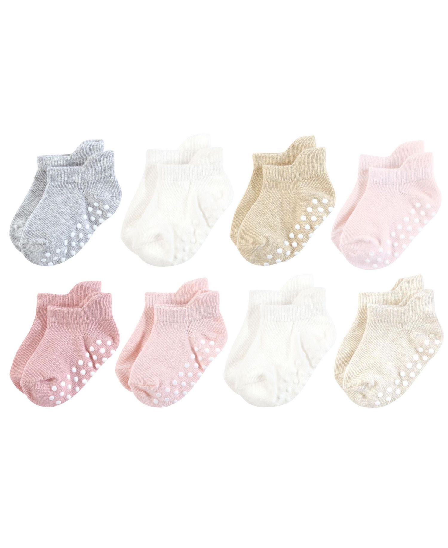 Baby Girls 12Pk Natural Non-Skid No-Show Socks