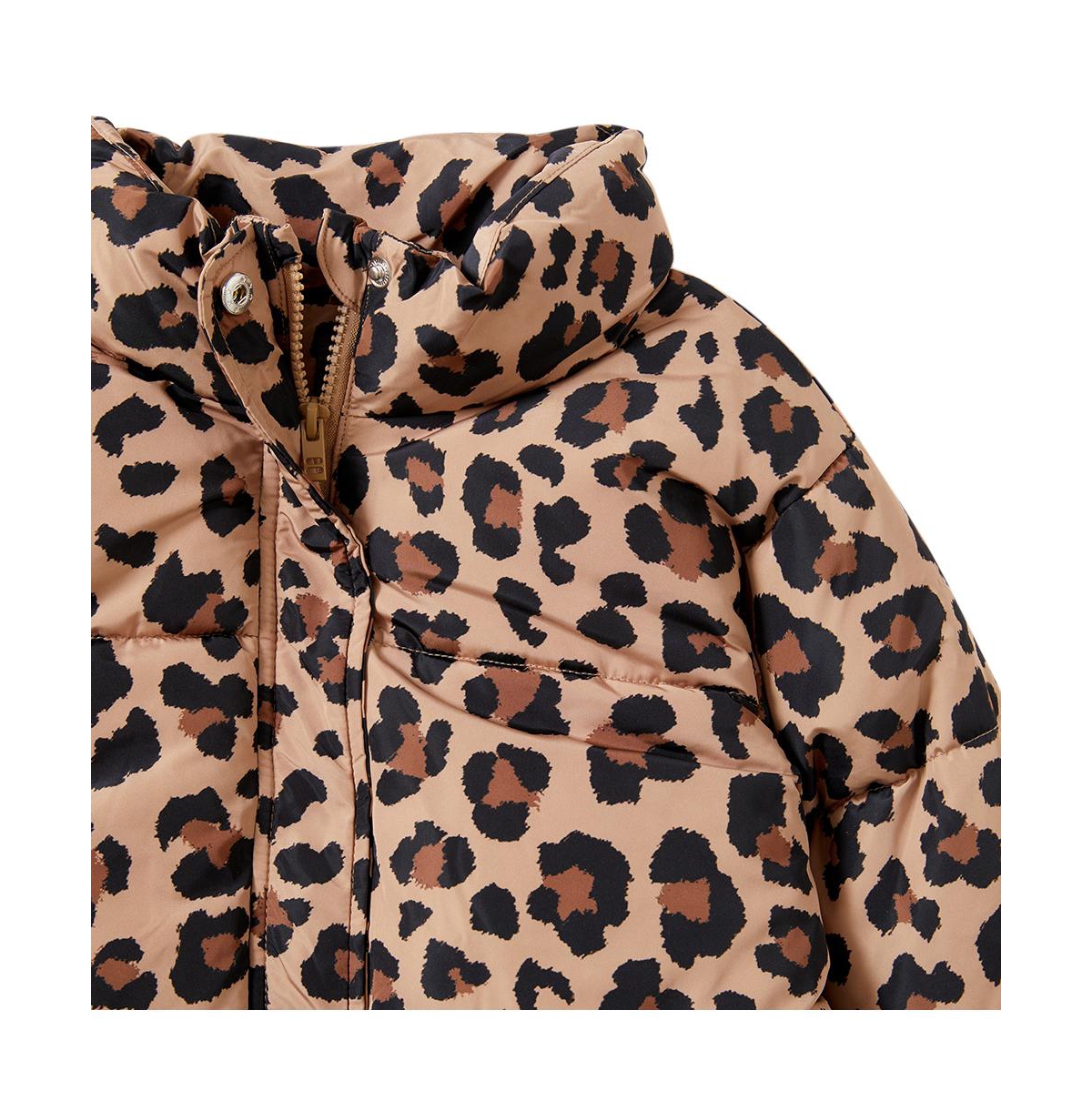 Cotton On Girls Little/Big Joy Puffer Jacket -leopard