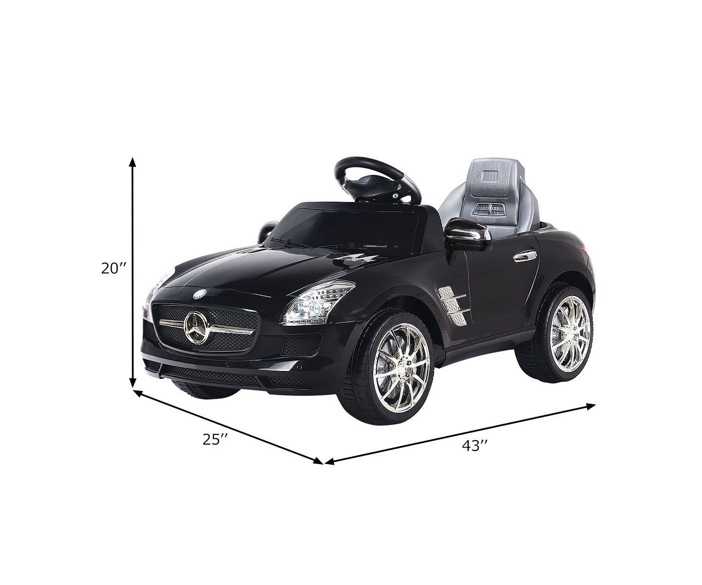 Детская игрушка Costway Mercedes Benz SLS R/C MP3 kids Ride On Car Electric Battery Toy, цвет: Чёрный — фото 3