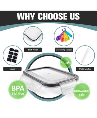 4 Pack Airtight (2.6L/88.4oz) Cereal Dispenser Canister Set with Lids - Easy Pour, Stackable, Store Dry Food, Rice Pasta and more