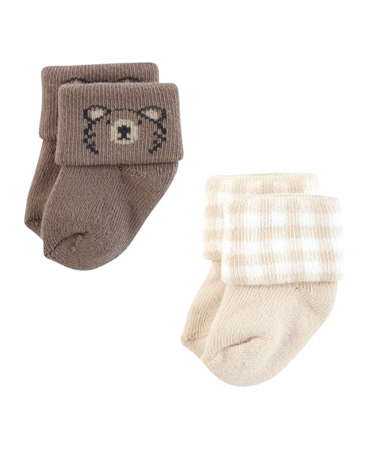 Touched by Nature Baby Boys Organic Cotton Socks, Brown Bear