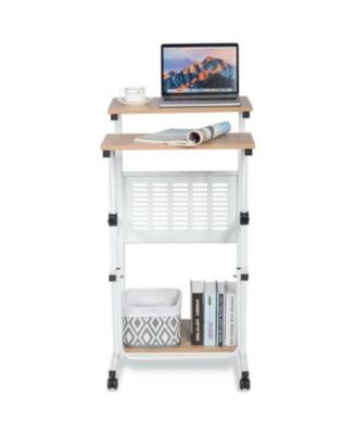 Multifunction Adjustable Height Mobile Stand-Up Computer Desk Work Station