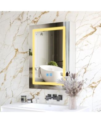 20"x28" Medicine Cabinet with Lights,Medicine Cabinet Mirror,Medicine Cabinets for Bathroom