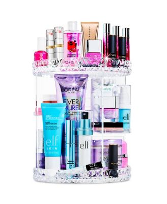 360 Rotating Makeup Organizer - Spinning cosmetics organizer, Adjustable Shelves for Make Up, Perfume & more