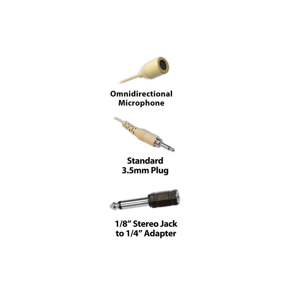 Pyle Universal Head-Worn Microphone, Omni-Directional with Windscreens & 1/4