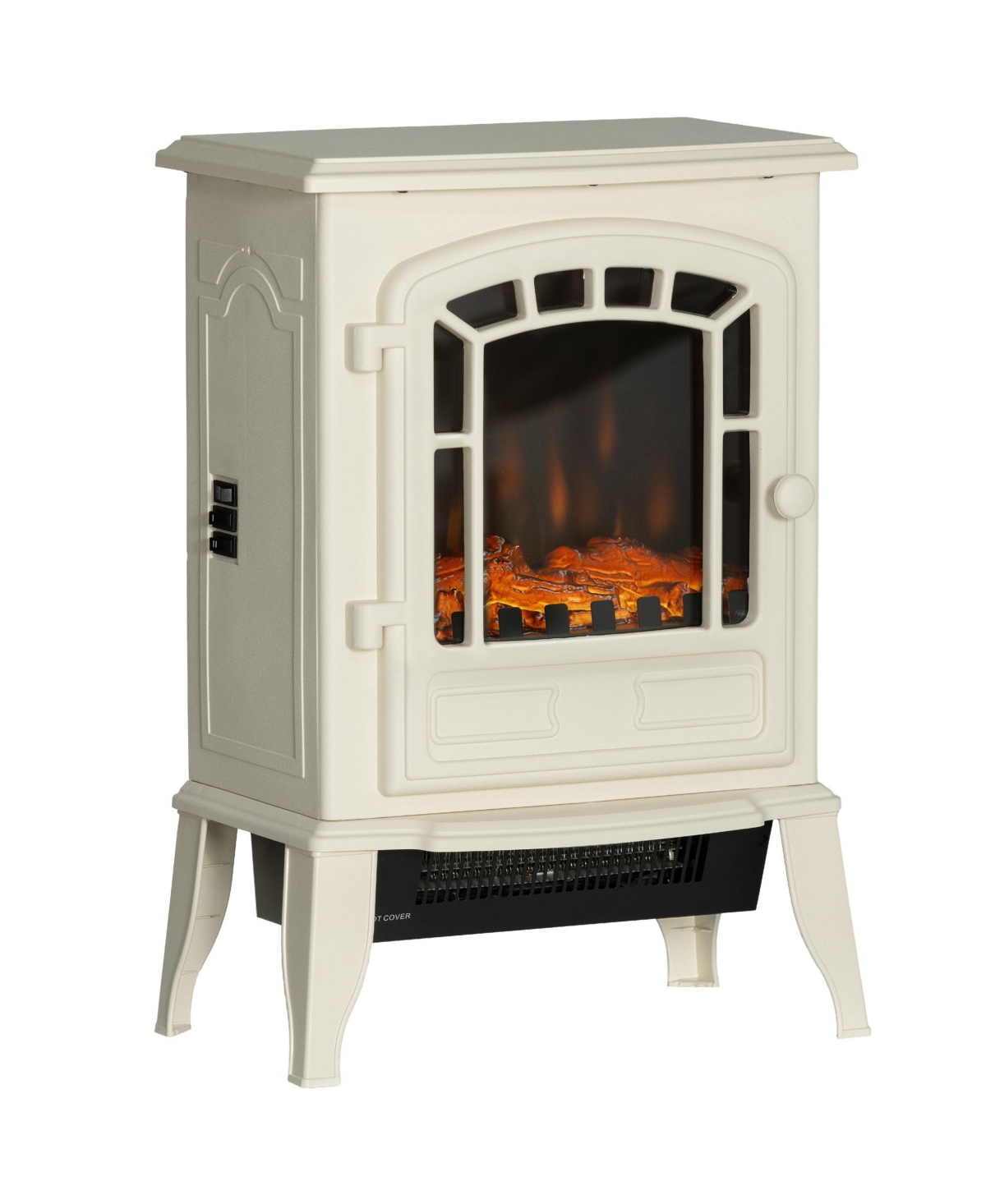 Homcom Electric Fireplace Stove with Overheat Protection 750W/1500W,