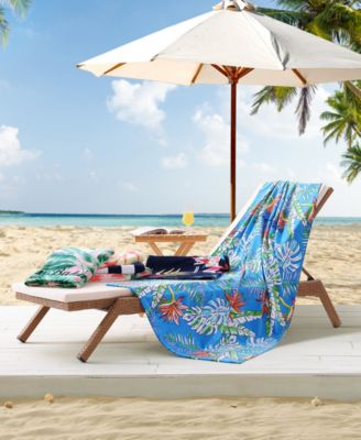 Palm Beach Bliss Cotton Oversized Beach Towel, 72" x 36"