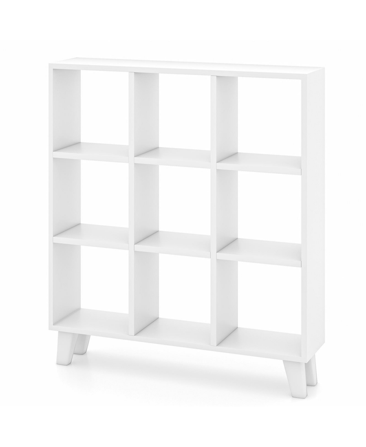Gouun 9-Cube Bookcase with 6 Removable Shelves and Raised Support Feet