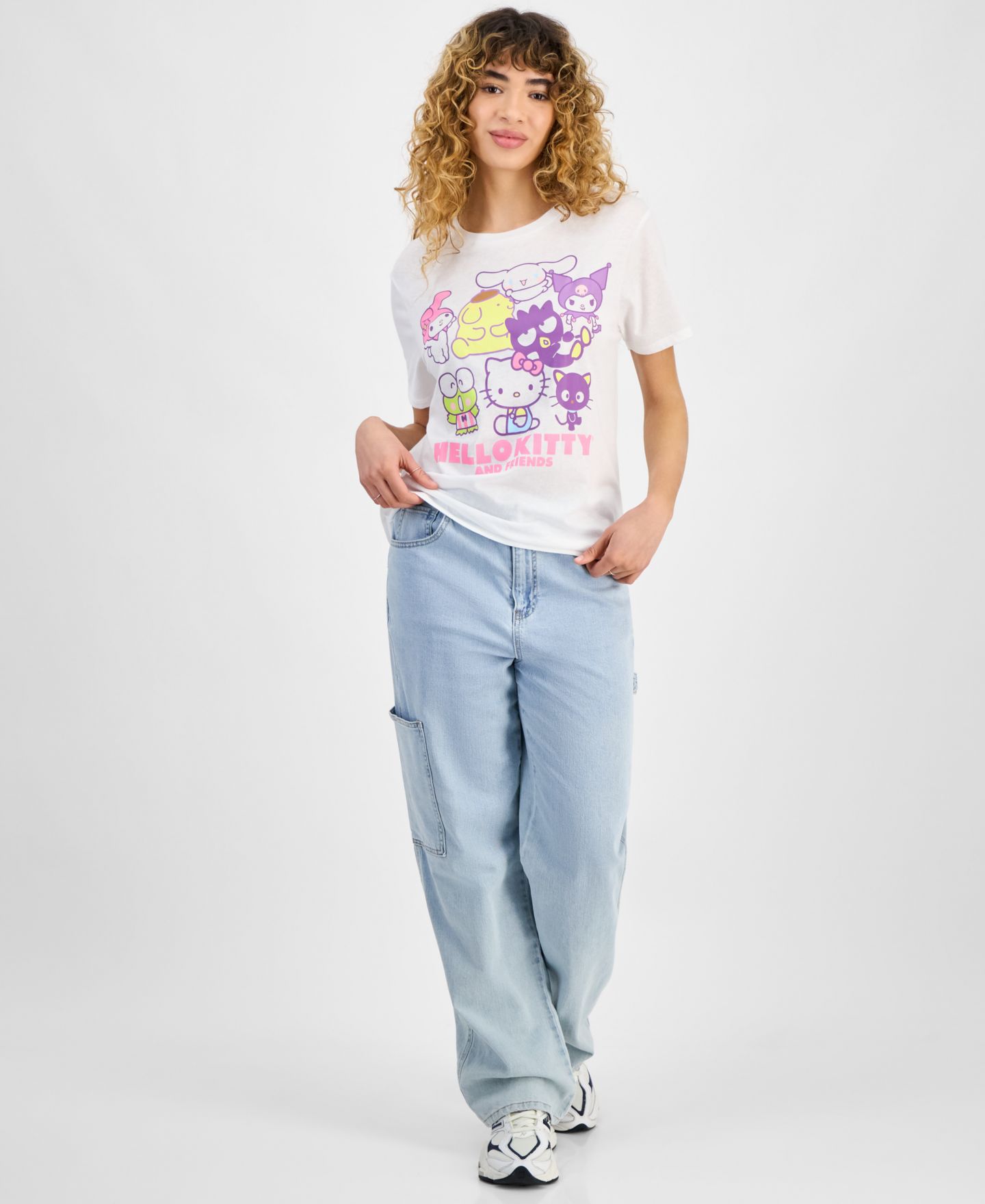Женская футболка Love Tribe Juniors' Hello Kitty And Friends Graphic, цвет: Белый — фото 6