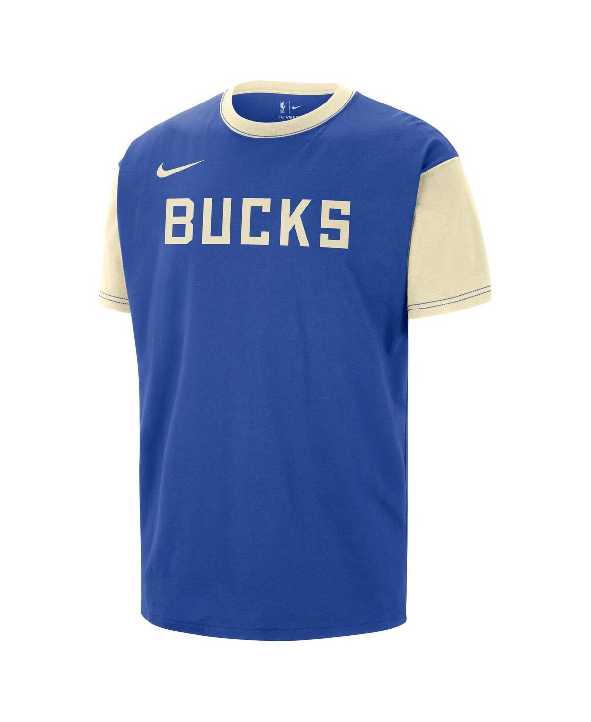 Nike Men's Royal Milwaukee Bucks 2024/25 City Edition Courtside Color Block T-shirt In Royal