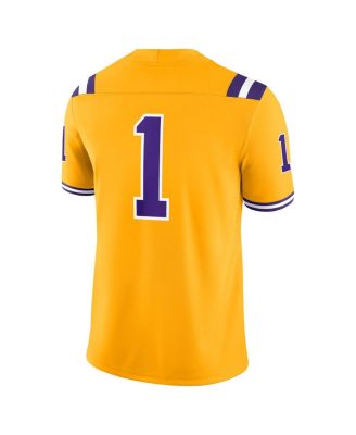 Men's 1 Gold LSU Tigers Alternate Game Jersey