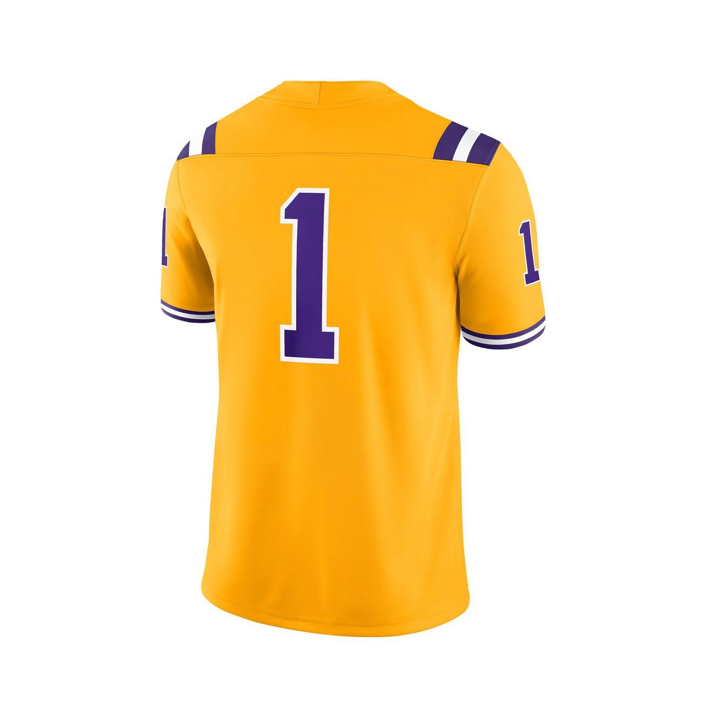 Мужской топ Nike 1 Gold LSU Tigers Alternate Game Jersey — фото 3