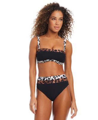 Women's In My Skin Bandeau Bikini Top & High Rise Bottoms, Exclusively at Macy's
