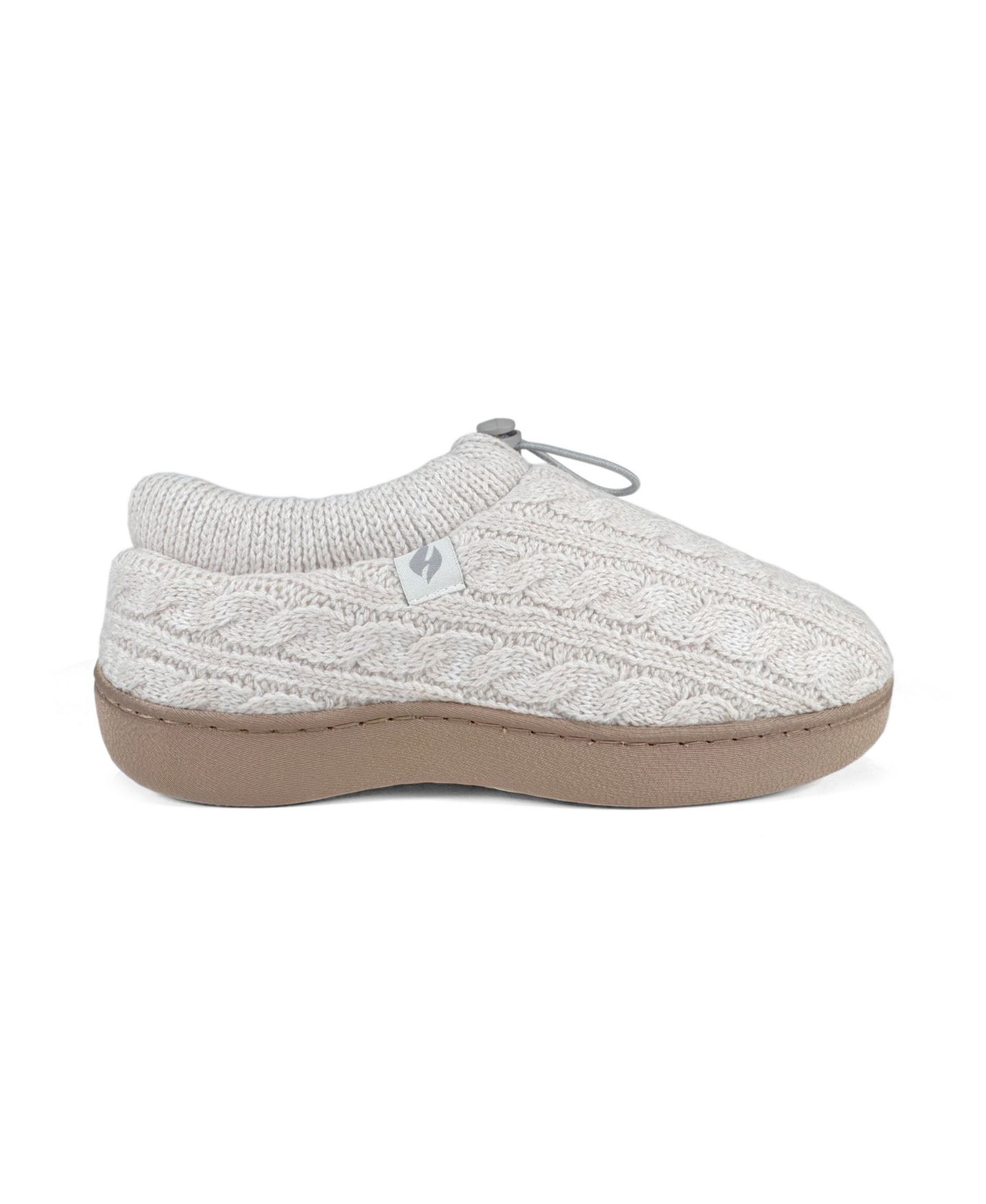Женские тапочки Heat Holders Ava Cable Knit Drawstring Slippers, цвет: Слоновая кость — фото 2