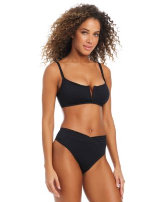 Женский топ-бикини с V-образным вырезом и плавки с V-образной талией от Bar III, эксклюзивно в Macy's