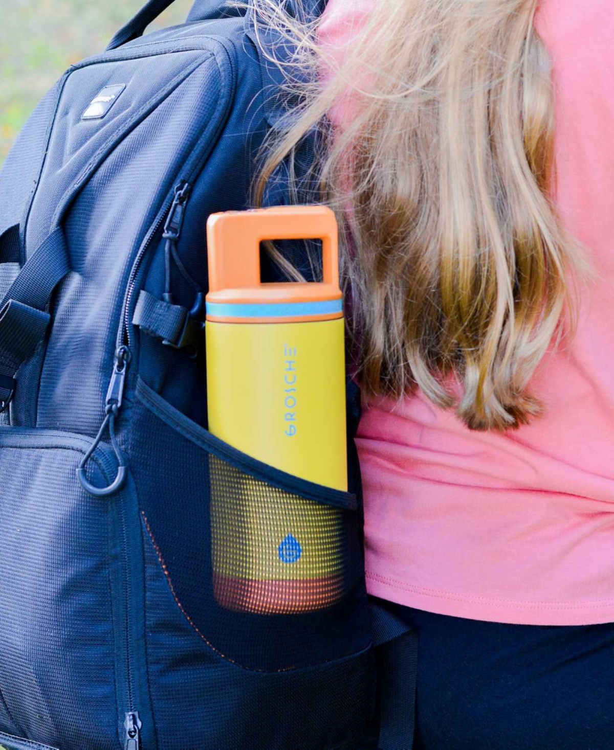 Grosche Alpine Flip 'N Sip 2 Pc. Kids Insulated Water Bottle with Straw -/ Purple