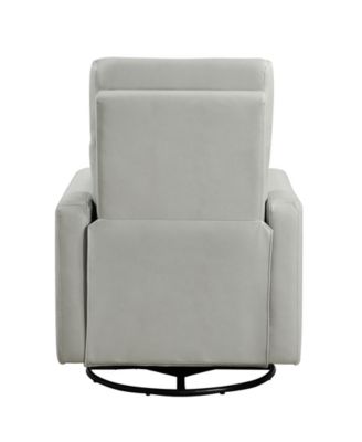 30" White Label Avenue Swivel Glider Reclining Chair