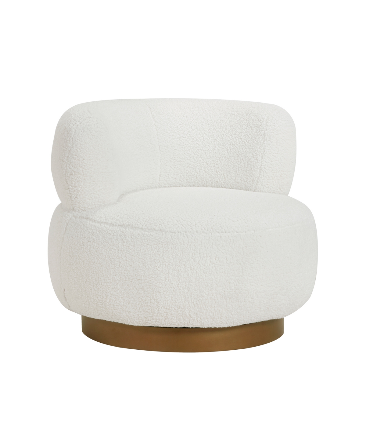 Homelegance 35" White Label Lyman Swivel Chair In White