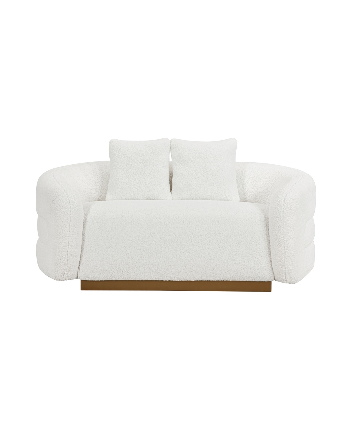 Homelegance 71" White Label Lyman Sherpa Love Seat In White