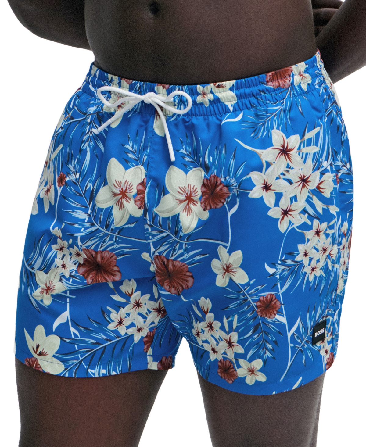 Boss by Hugo Boss Men's Printed Quick-Drying Swim Shorts - Dark Beige