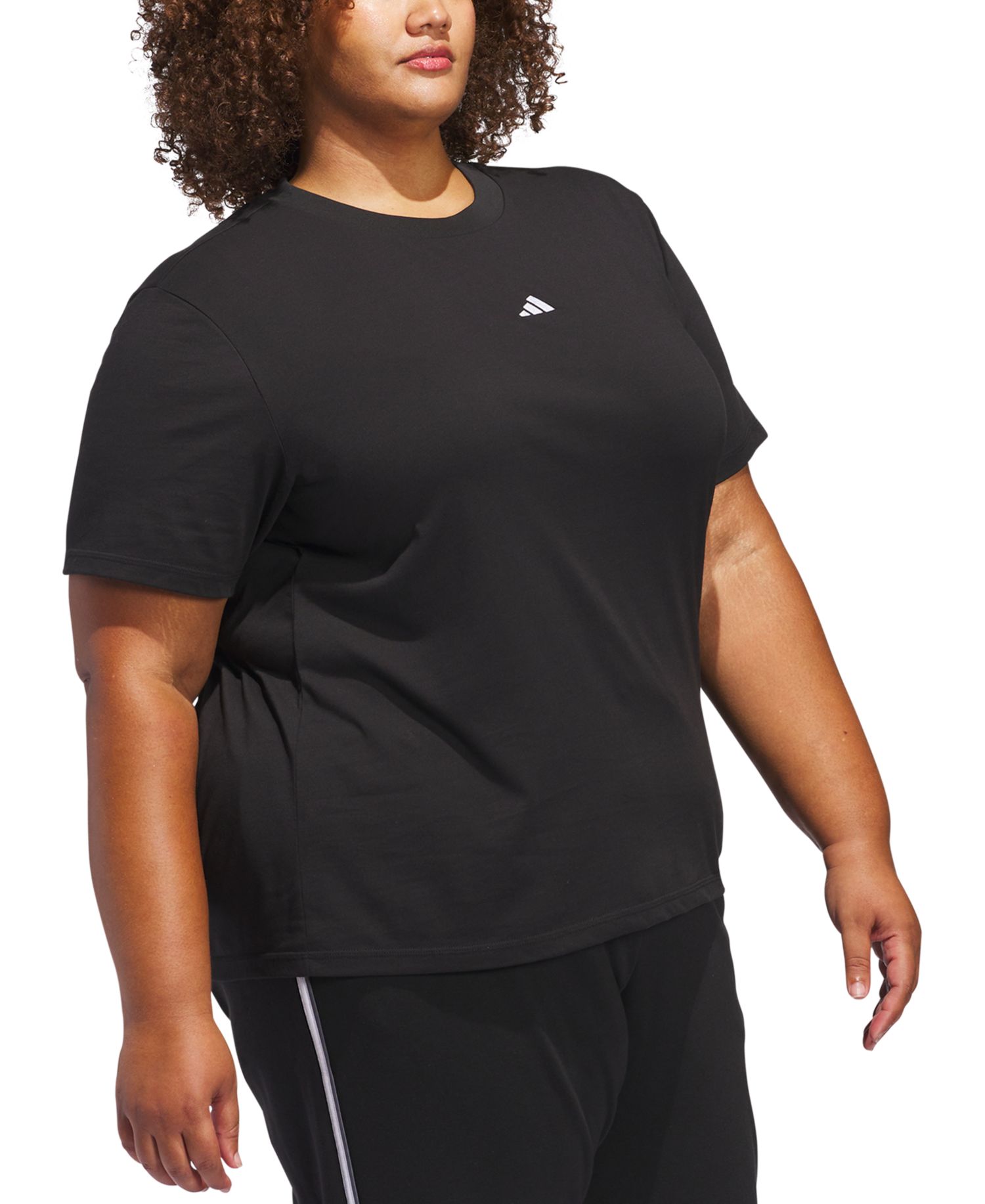 Plus Size Short-Sleeve Cotton Crewneck Logo T-Shirt