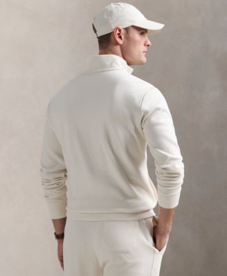 Мужской пуловер Polo Ralph Lauren из сетки двойной вязки с застежкой на четверть молнии