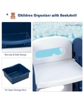 Kids Toy Storage Organizer with Bins and Multi-Layer Shelf for Bedroom Playroom