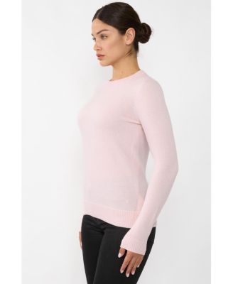 Women's 100% Pure Cashmere Long Sleeve Crew Neck Pullover Sweater