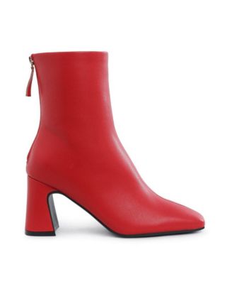 Macy's red ankle boots best sale