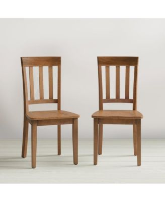 Simplicity Solid Wood Classic Slat Back Dining Chair (Set of 2)