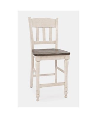 Madison County Rustic Reclaimed Pine Farmhouse Slatback Counter Stool (Set of 2)