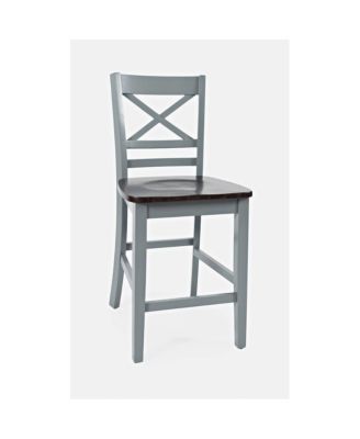 Asbury Park Solid Acacia Farmhouse X Back Stool (Set of 2)
