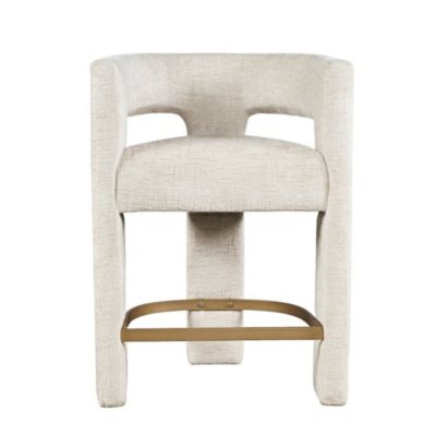 Mid-Century Modern Faux Leather Upholstered Counter Height Barstool (Set of 2)