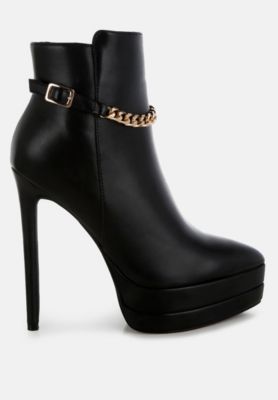 Womens Narok Metallic Chain Detail Boots