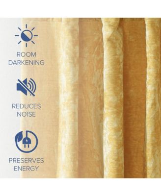 Texture Velvet Back Tab Room Darkening Curtain Panel