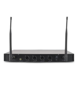 4-Channel UHF Wireless Microphone System Kit with (2) Handheld Mics, (2) Beltpack Transmitters, (2) Lavalier Mics & (2) Headset Mics