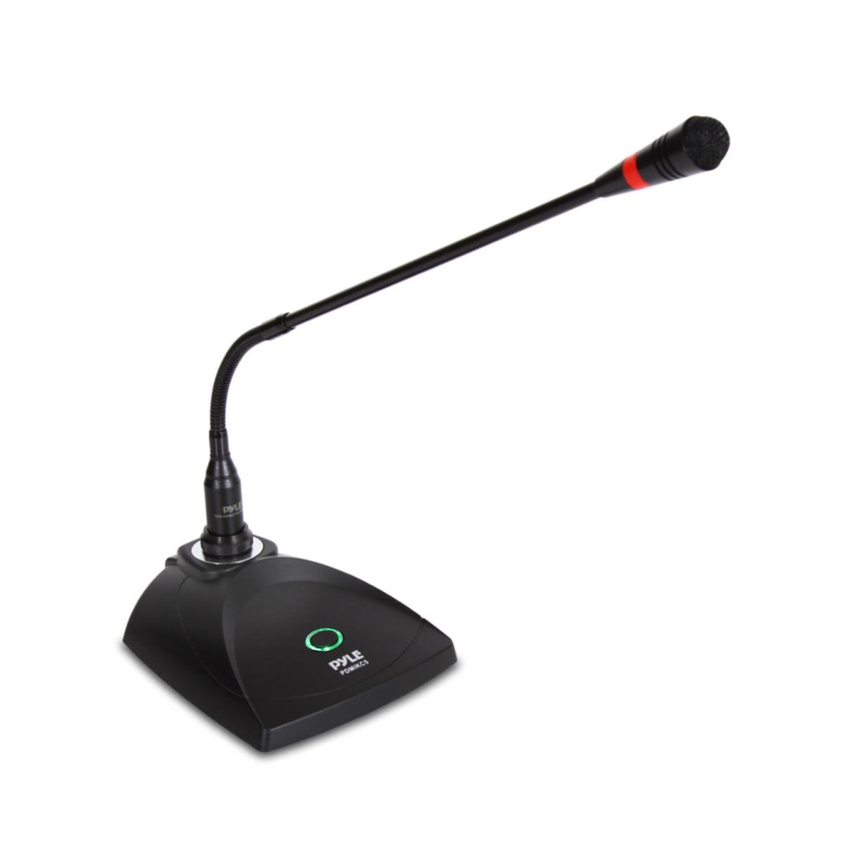 Pyle Table Top Conference Microphone, Adjustable Gooseneck Condenser, Cardioid Pickup Pattern - Black