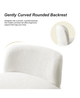 Vanessa Modern Armchair with Solid Wood Legs and Adjustable Foot