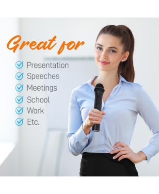 2-Channel VHF Wireless Microphone System with (2) Handheld Mics, Adjustable Volume Control